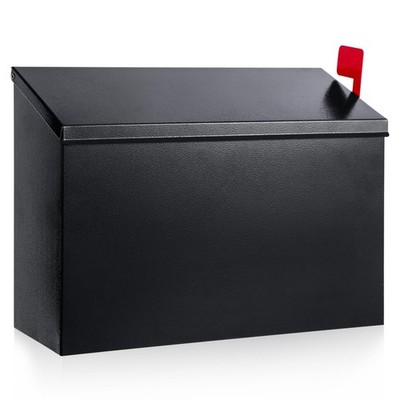 Wall Mount Mailbox for Outside with Flag, Galvanized Steel Mail Box for Post ...