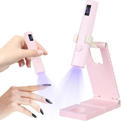 Mini UV Lamp for Gel Nails UV Light for Gel Nails with Stand Handheld UV Nail - Image 1 of 4