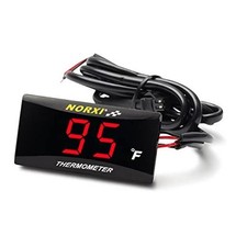 Motorcycle Water Temperature Meter Fahrenheit Thermometer Universal Red Meter