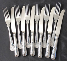 KINGS STYLE PATTERN Large Stainless Steel Cutlery Nice Used Condition