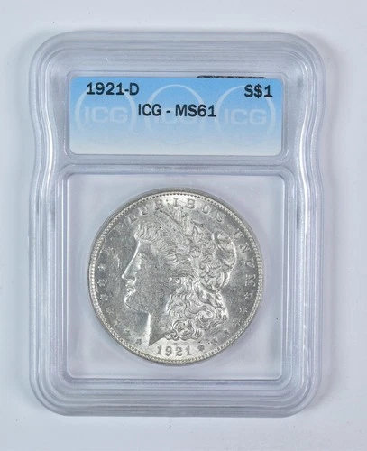 1921-D Morgan Silver Dollar MS61 ICG *7367