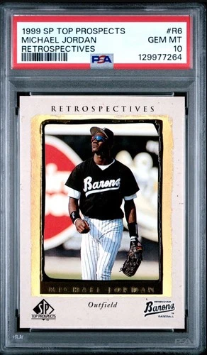 1999 SP TOP PROSPECTS #R6 MICHAEL JORDAN RETROSPECTIVES PSA 10 GEM MT