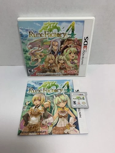 New ListingRune Factory 4 Nintendo 3DS Complete Authentic Cartridge Case Manual - Very Good