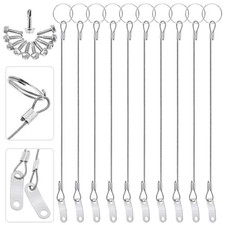 20 Pieces 11 In. Lanyard Safety Tether Wire Set with Quick Release Ring and Self