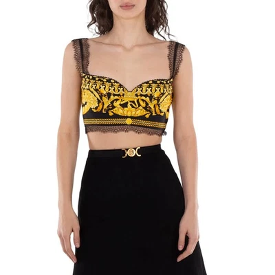 Versace Barocco Printed Bralette Top - Image 1 of 4