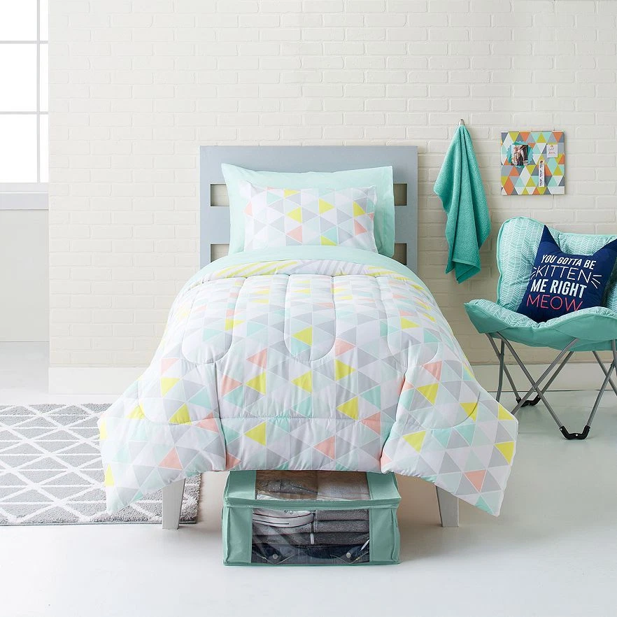 Simple By Design Scandi Pop 8-piece Comforter Set Dorm Kit Twin XL reversable - Image 2 of 4