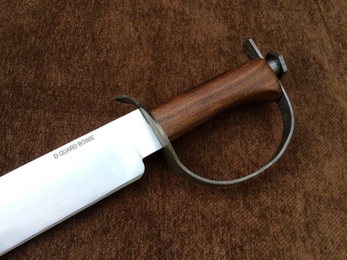 Custom Handmade Carbon Steel 1095 D Guard Bowie Knife ,Hunting, Fully Functional - Picture 3 of 10