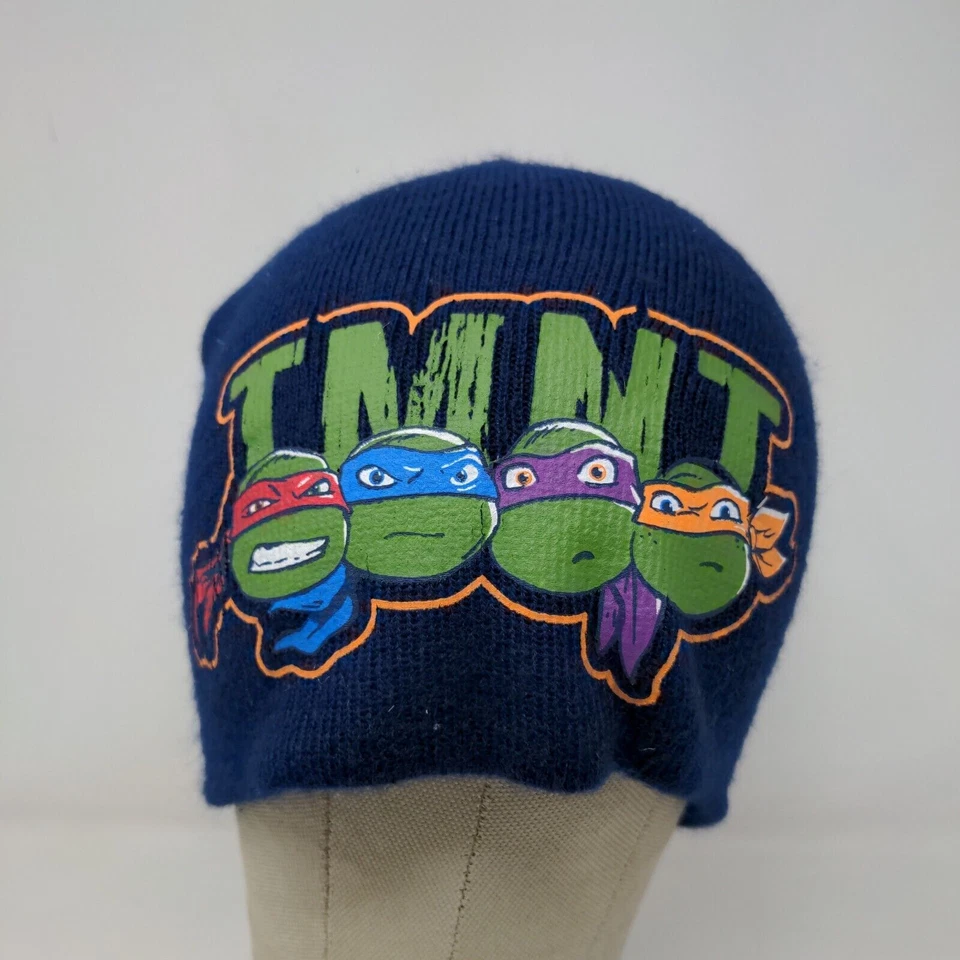 TMNT Teenage Mutant Ninja Turtles Niños Gorro Sombrero Azul OSFM Gráfico Logo Foto 2 de 4