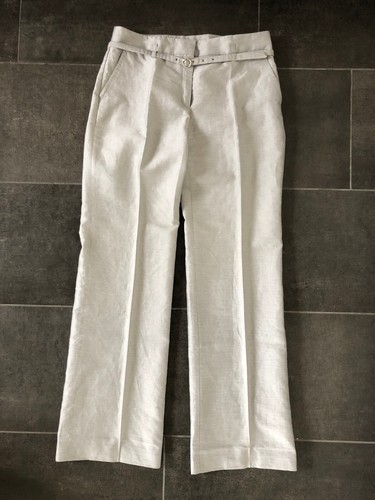S. Oliver Hochmodische Hose Leinen hellgrau Gr. 38