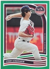 2024 Panini USA Stars & Stripes Green #86 Ethan Schiefelbein