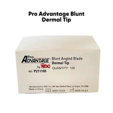 NDC Inc REF P211100 Pro Advantage Blunt Dermal Tip, Quantity: 100/Box