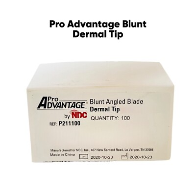 #ad NDC Inc REF P211100 Pro Advantage Blunt Dermal Tip Quantity: 100 Box $75.00