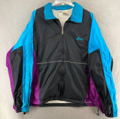 Asics Mens Windbreaker XL Colorblock Cinch Waist Vintage 80s 90s Goretex