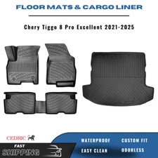 Car Floor Mats & Cargo Liner for Chery Tiggo 8 Pro Excellent 2021-2025 FULL Set
