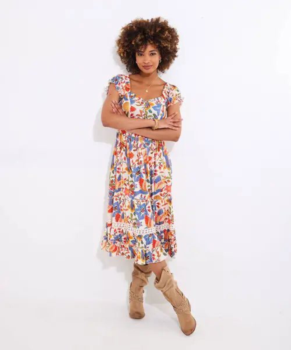 princess polly baby blue dress Joe Browns Floral Print Ditsy Tea Dress