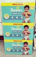 PAMPERS BABY DRY taille 2 ( 4 - 8 kg ) NEUF - COUCHES: 372 