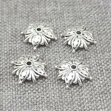 Sterling Silver Butterfly Bead Caps Clover Leaf Bracelet Spacer 8mm 10mm