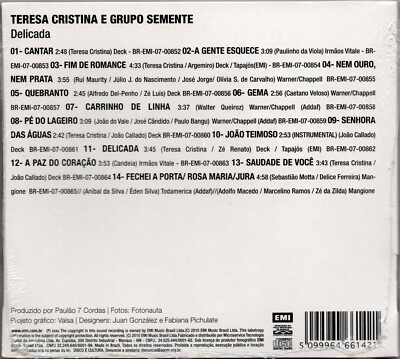 Teresa Cristina E Grupo Semente CD Delicada Brand New Sealed Made