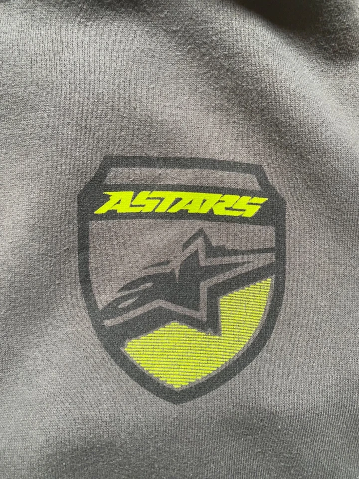 Sudadera con Capucha Astars Gris y Verde Cremallera Ajuste Regular Talla Pequeña Foto 3 de 4
