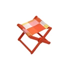 VINTAGE MATTEL BARBIE ORANGE YELLOW VINYL FOLDING CAMPING CHAIR FURNITURE FOR RV
