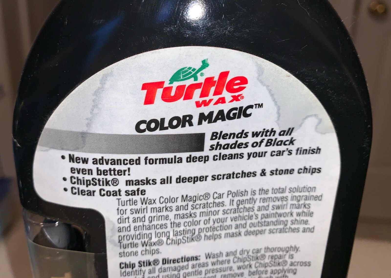 Turtle Wax Color Magic Black Car Polish + Chipstik Chipstick Chip Stick
