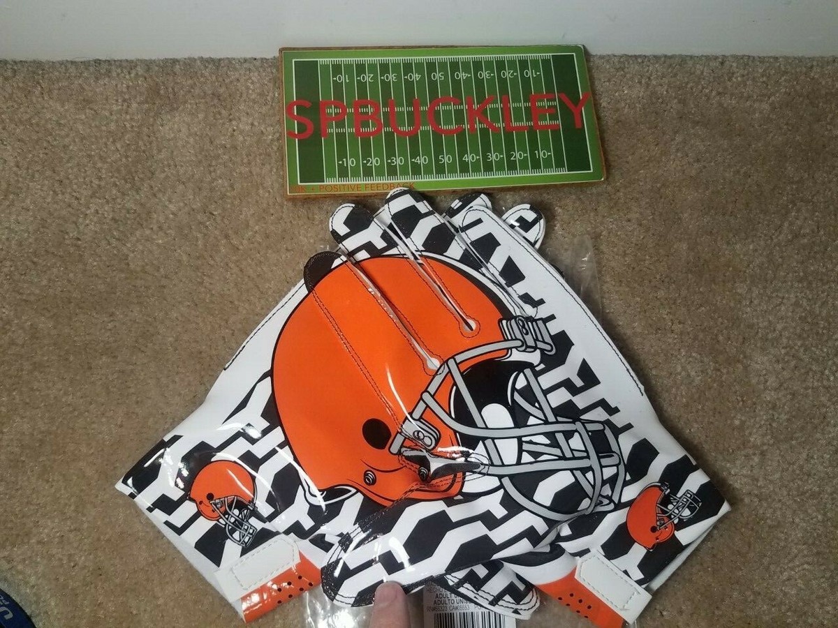 NIKE VAPOR Fly ブラウンズ アメフト グローブXLサイズ【新品】 NIKE VAPOR FLY NFL CLEVELAND BROWNS HYPERFUSE RECEIVERS FOOTBALL