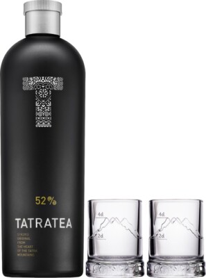Karloff Tatratea 52 Original aus der Slowakei + 2 Shot Gläser - 52% Vol / 0,7L
