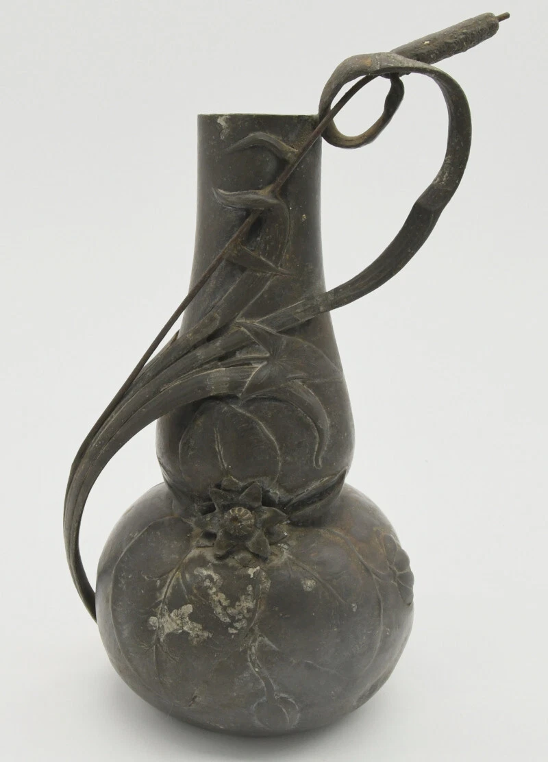 ANCIEN POT À bouillon en étain avec poinçon Médaille d'or exposition
