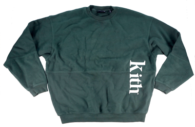 KITH Sweatshirt LARGE HK2370 revese paneled crewneck spellout logo 