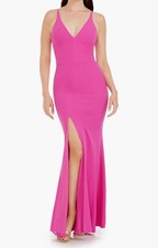 NWT Dress the Population Iris Slit Crepe Gown Sz M