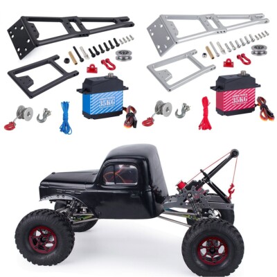 Winch/ Servo Rescue Truck Tow Truck Crane Arm Wrecker for 1/10 SCX10 TRX4 RC DIY