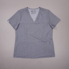 FIGS Casma Three Pocket Scrub Top Womens Medium Graphite Gray FW1100