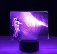  Colorful Sci-Fi Outspace Astronaut Two Tone LED Light for Child Birthday Gift 