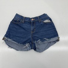 Old Navy Dark Blue Rolled-Cuff Cut-Off Jean Short Girls Size 16