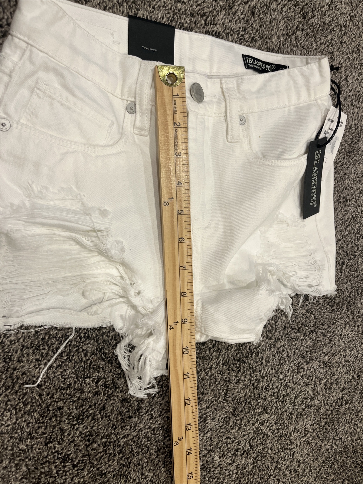 BLANKNYC NEW The Barrow White Jean Shorts in Great White Size 24 Womens - View 5