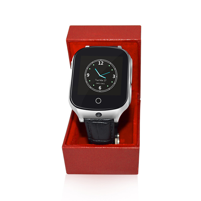 Montre connectee GPS A19 rose avec connexion 3G et Wifi pour enfant