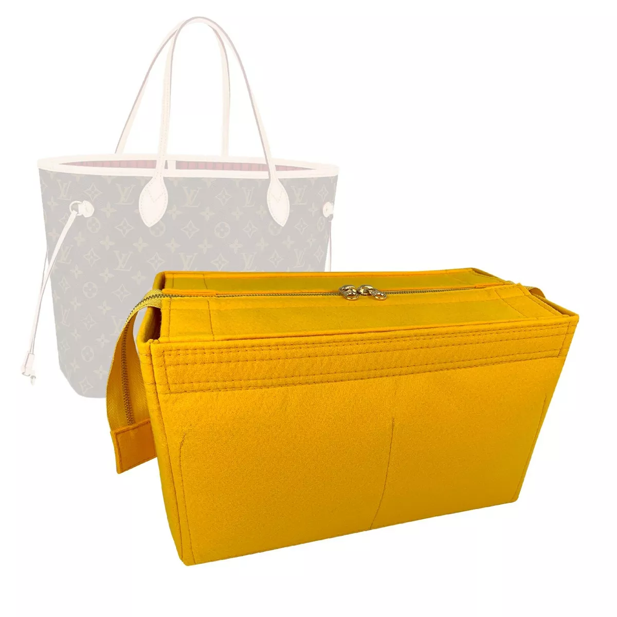 Bag Organizer for Louis Vuitton Neverfull MM, Zippered Purse Organizer 