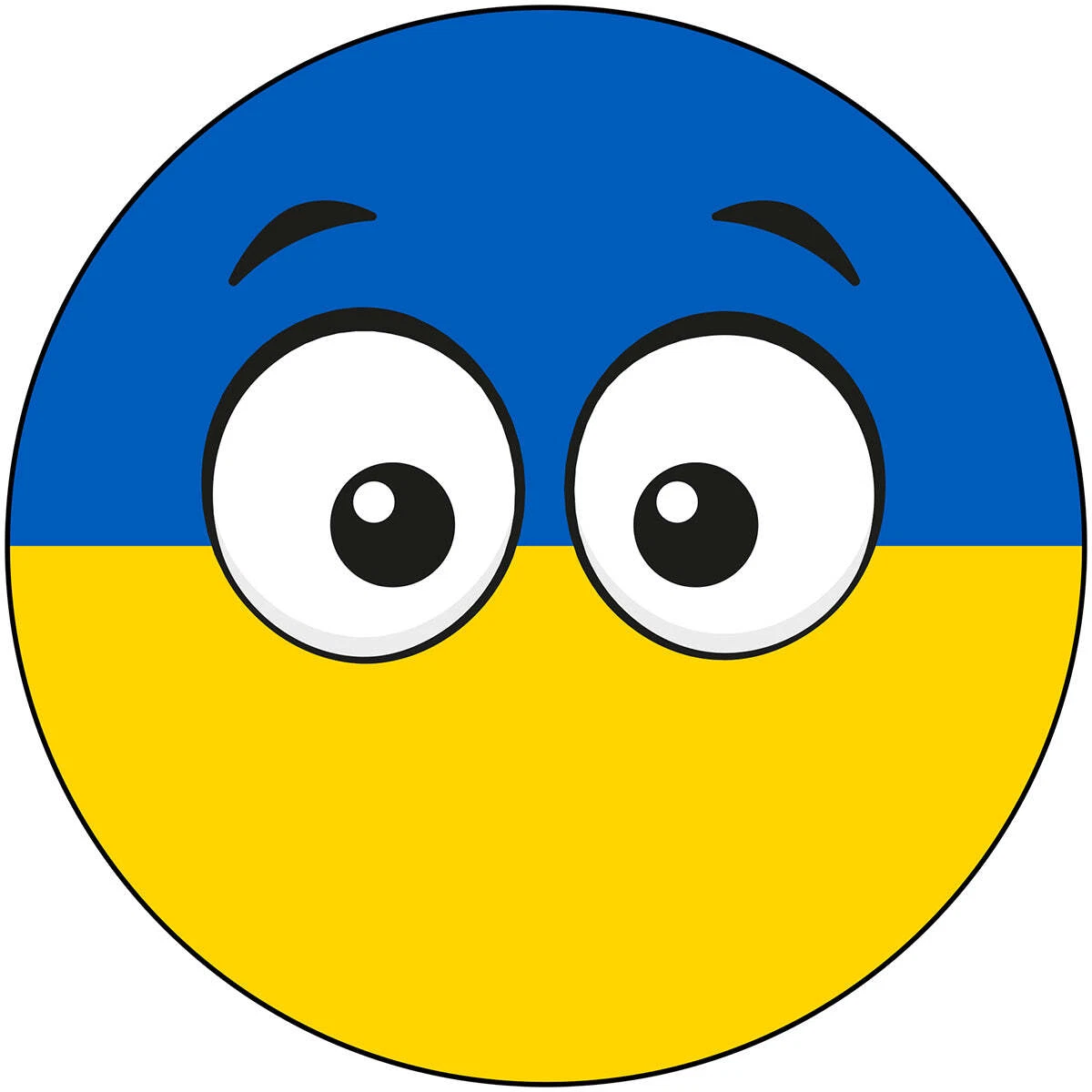 Ukraine Country Ball Googly Eyes Vinyl Decal 6 inches wide | eBay