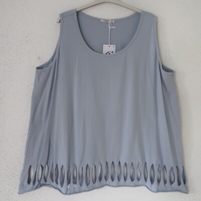 MOONSHINE trendstarke Tunika Long-Shirt Top 44-46-48-50-52 Cuts Baumwolle blau