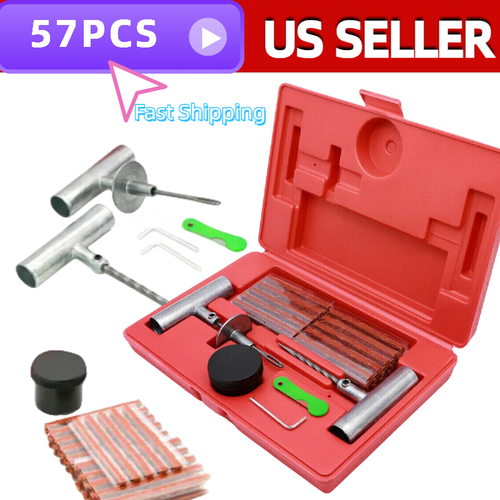 Car Tire Repair Tool Kit Heavy Duty Flat Tire Repair Kits Plug Patch