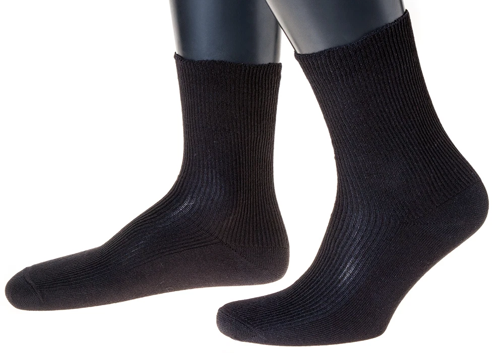 Men's Socks Cotton Without Rubber Made IN Germany Extra Wide,