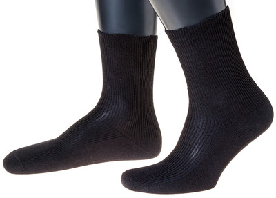 5 Paar Herren-Socken Baumwolle ohne Gummi Made in Germany extra weit