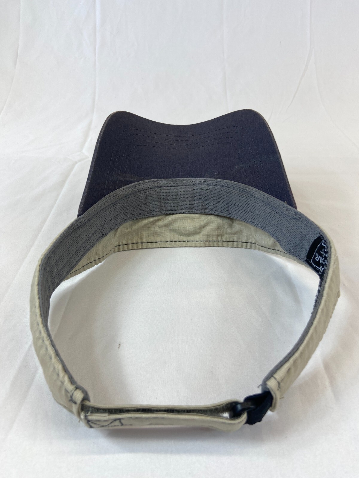 Fish Skeleton Strapback Visor Hat Tan Embroidered… - image 8