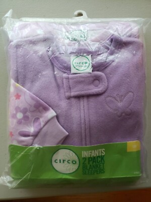Circo Girls Blanket Sleepers Set Of Size 12M Pink/Purple