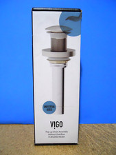Vigo Bathroom Sink Pop-Up Drain Assembly w/out Overflow Brushed Nickel VG07000BN