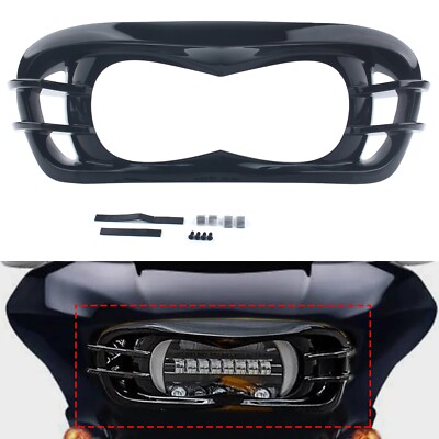 Unpainted Black Headlight Bezel Fit Für Harley Road Glide FLTRX FLTRU 2015-2023