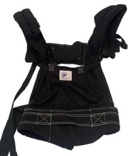 Ergo Baby Carrier With Sun Shade Black Cotton Adjustable EUC