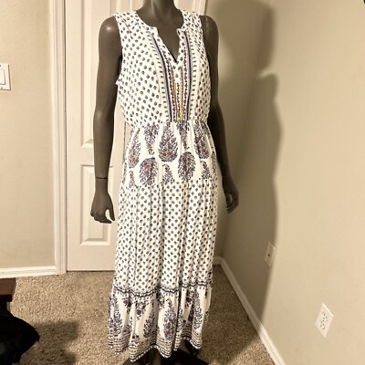 chinese dress ladies Denim Maxi Dress w/ Front Slit & Pockets 2XL main image 1