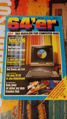 64er (64´er) 06/84 Juni 1984 C64 Commodore (C 16) 8-bit Magazin / Zeitschrift