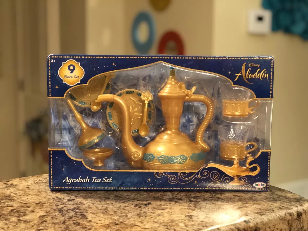 NIB~Disney Aladdin Princess Jasmine Tea Set~Girls Disney Tea Party Set~